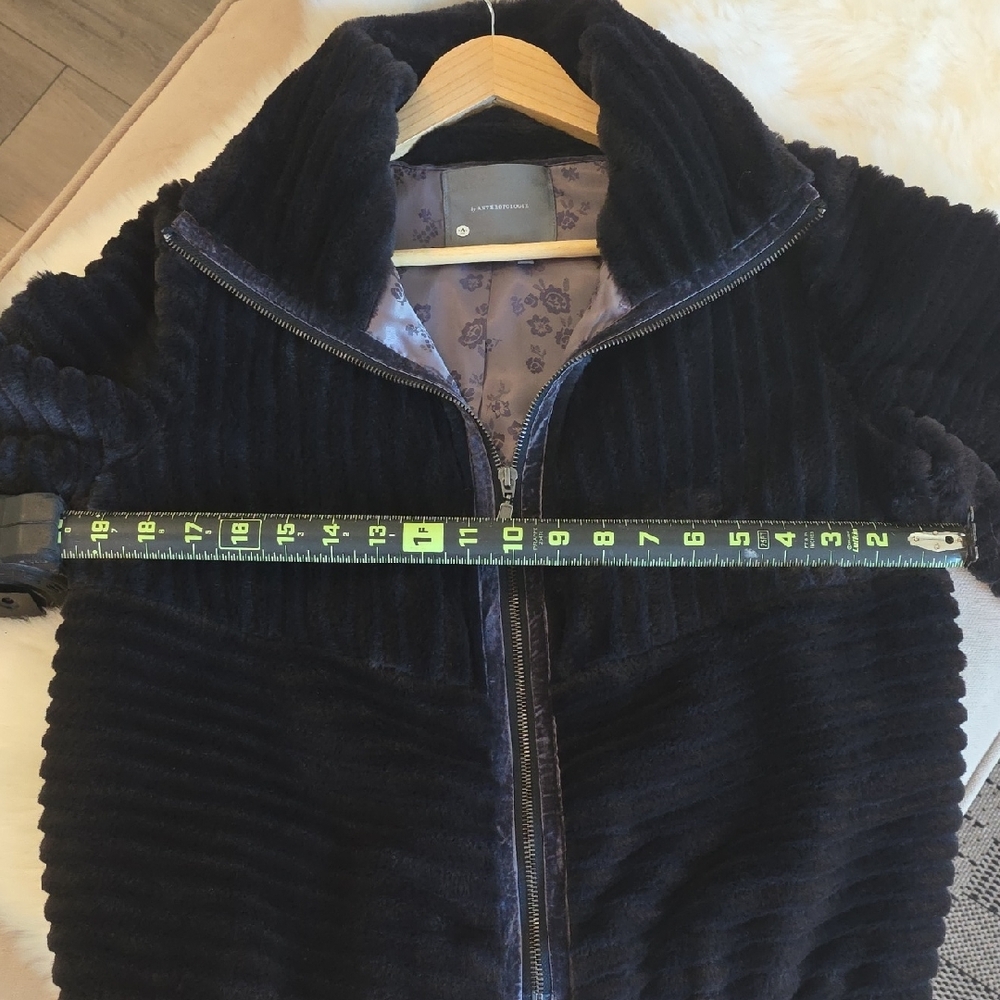 Anthropologie Carbon Natasha Faux Fur Bomber Style Jacket - Picture 6 of 8